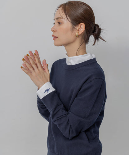 コットンタッチシャーティング刺繍入り ブラウス