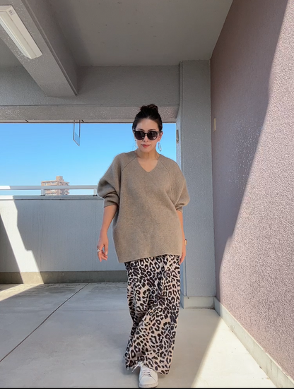 レオパードパディングマーメードスカート