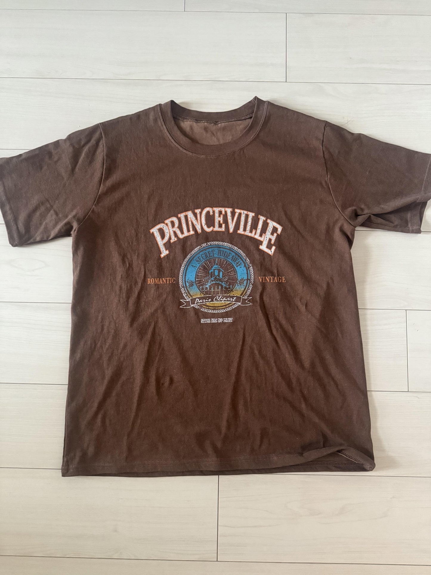 ヴィンテージライクPRINCEVILLEロゴTシャツ