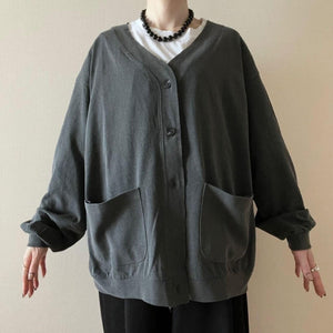 コットンジャージーオーバーカーディガン