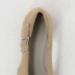 サイド バックル フラットシューズ