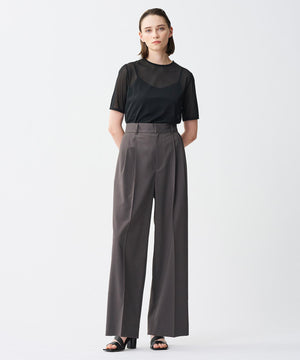 トリコットシフォン ハーフスリーブカットソー