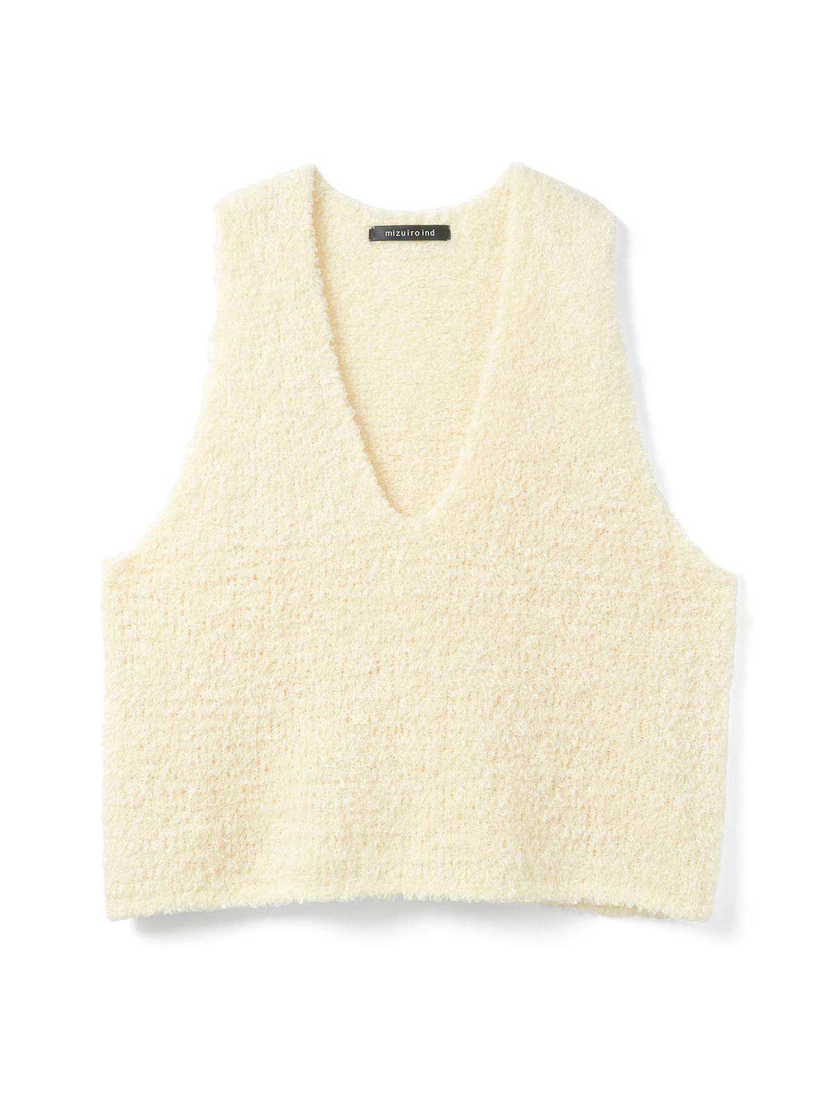 mizuiro ind へアリーVネックベスト