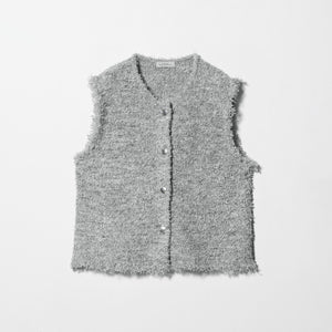 フリンジラメ ノースリーブ ニット