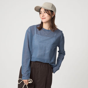 シアー マルチボーダー ロングスリーブ Tシャツ