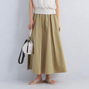 ボリューム ギャザー フレア スカート