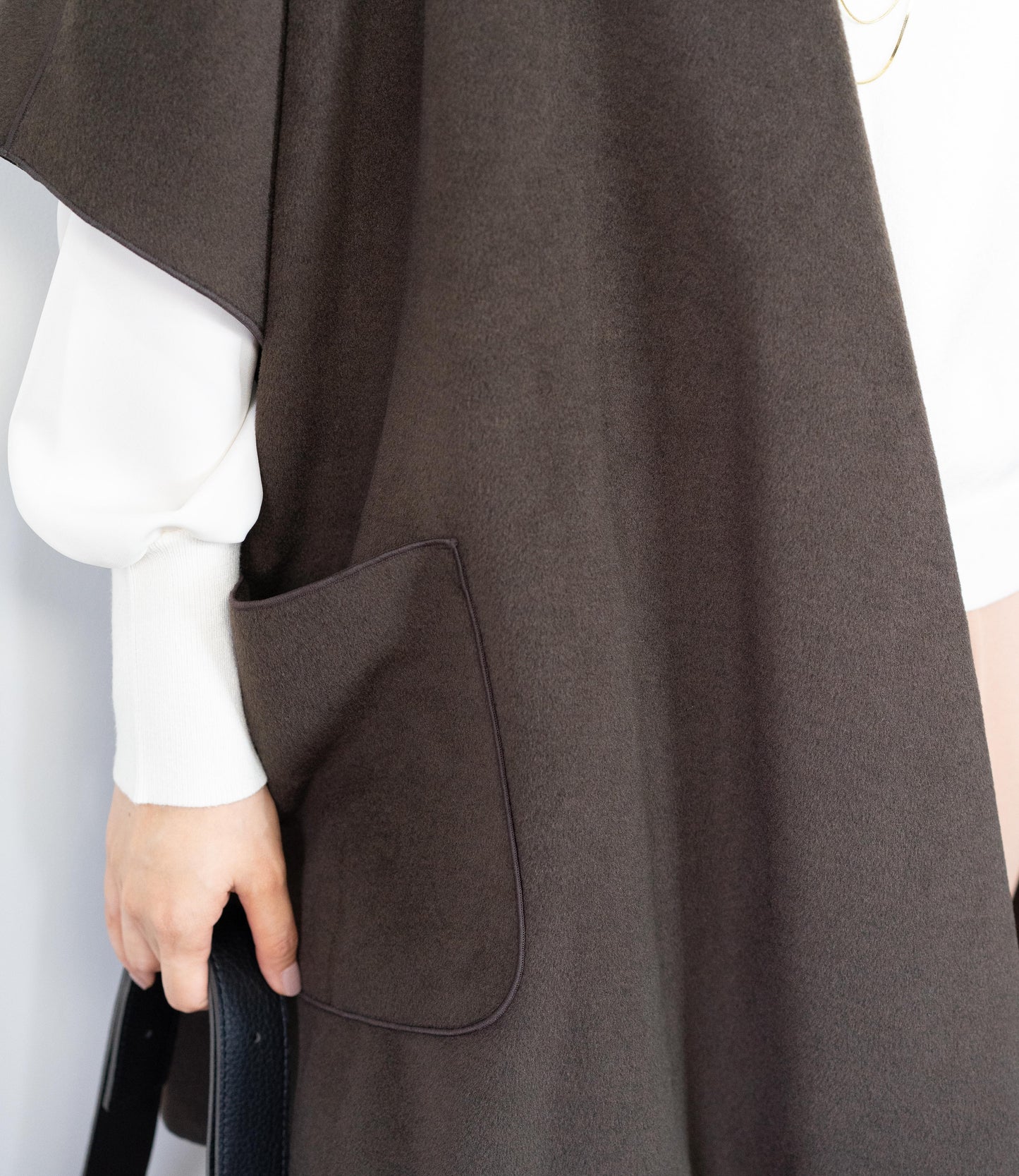 ニットパイル着流しアウター