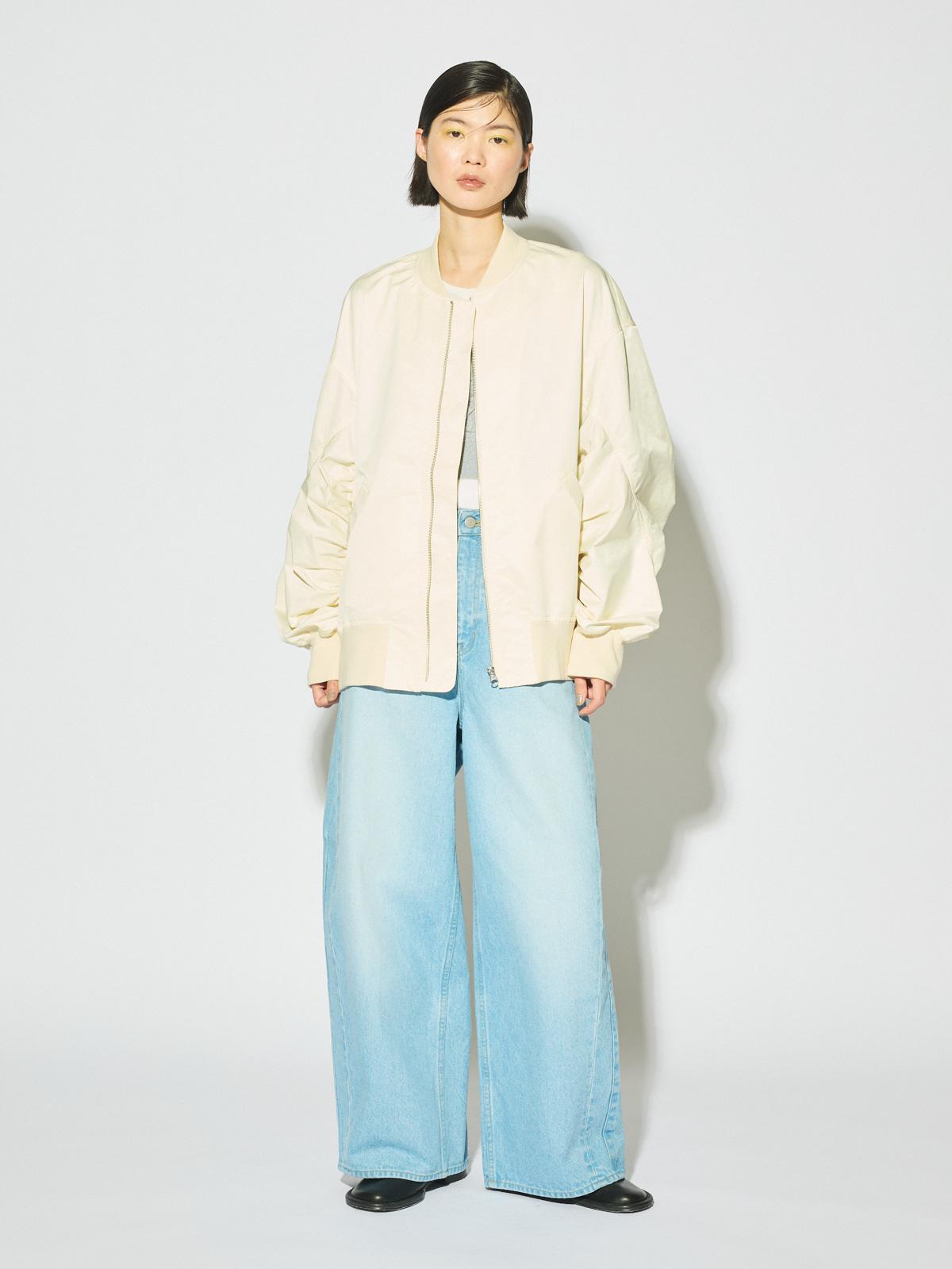 MIDIUMISOLID for Ladies バレルレッグワイドデニム