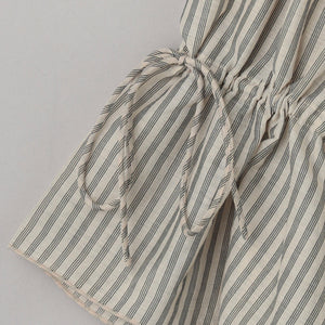 ストライプ ラッフルシャツ