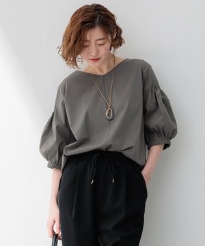 スムースデザイン パフスリーブ カットソー