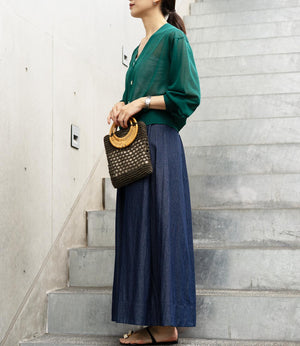 シャープネックシアーカーディガン