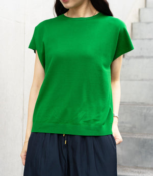 コンパクトフレンチスリーブニットT