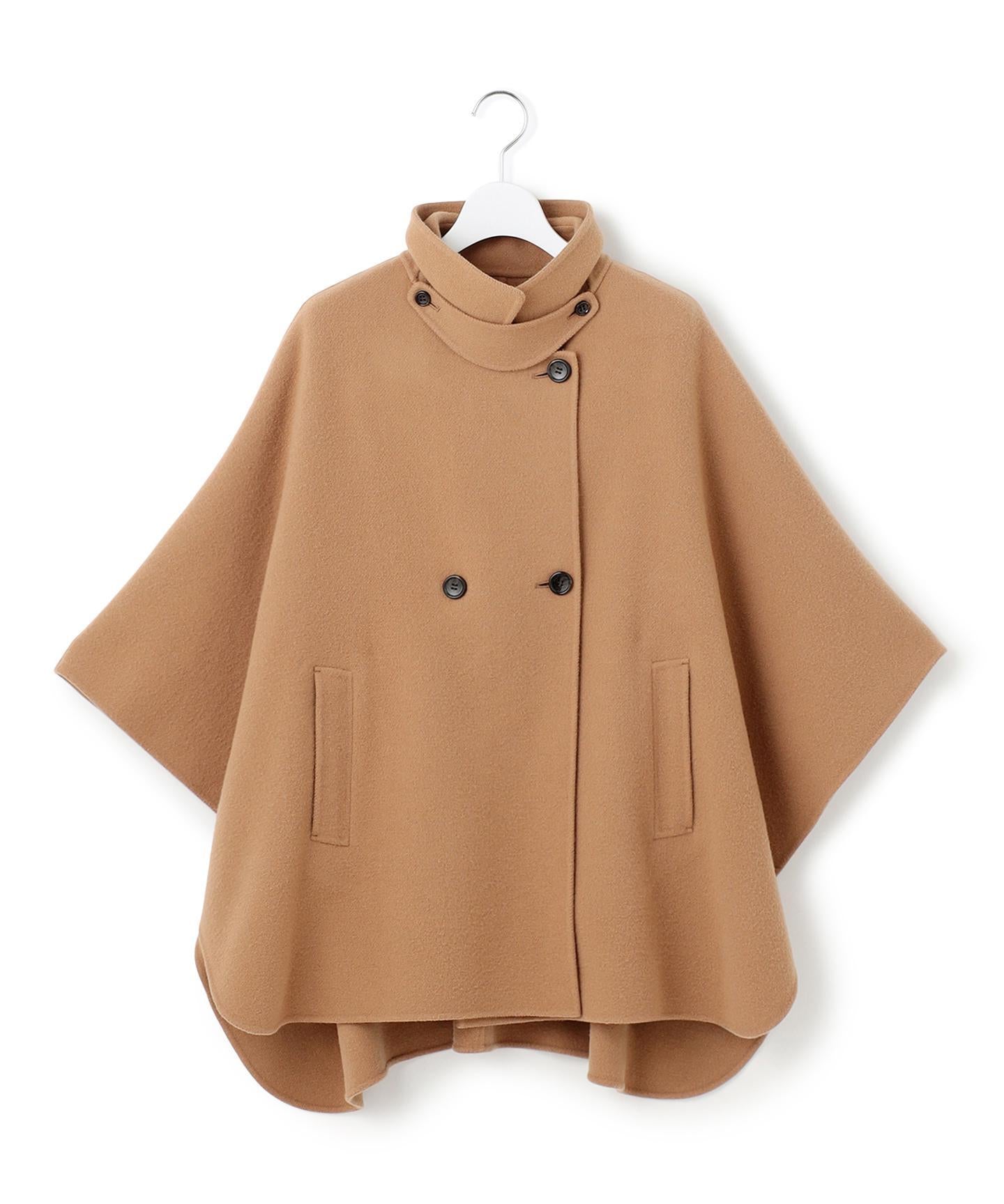 ウールライトリバー ポンチョシルエット コート