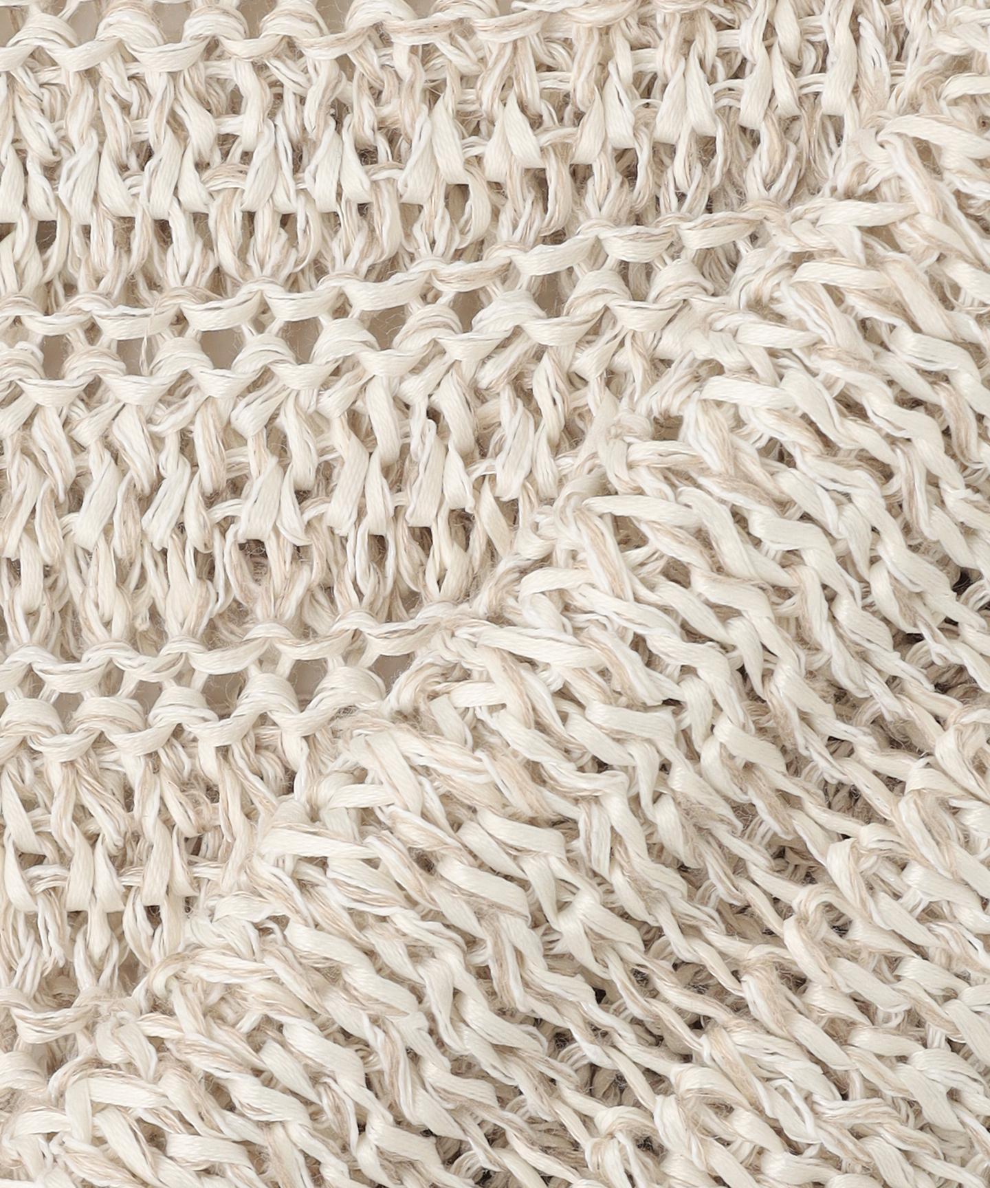 テープミックススカシ ドルマン ニットベスト