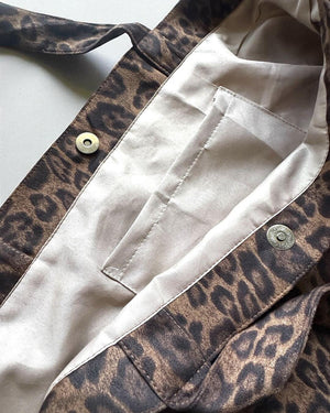 レオパード スエードショルダーバッグ