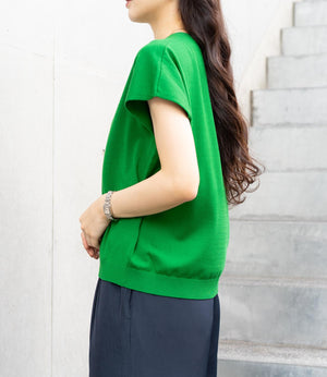 コンパクトフレンチスリーブニットT