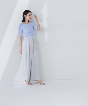 ナローリボンイージーワイドパンツ