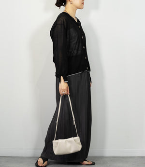 シアーラメバイカラーカーディガン