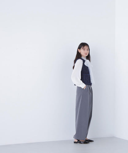 ツイーディーニットジレ