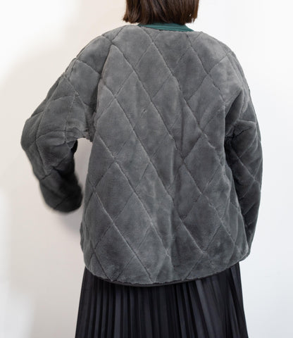 リバーシブルファーキルティングアウター