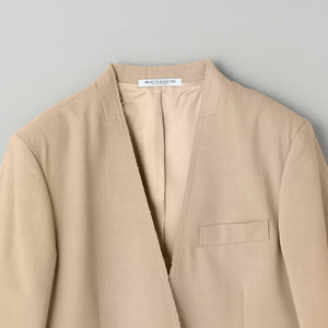 カットオフ カラーレス ジャケット