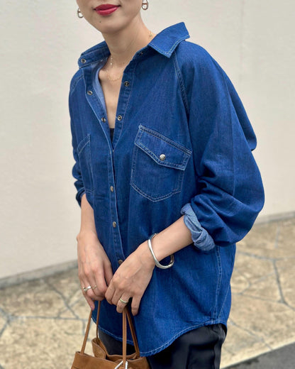 ソフトデニムシャツ