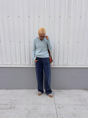 ウールフードニット