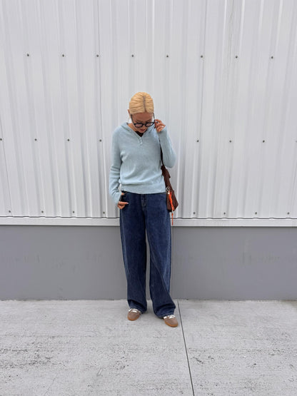 ウールフードニット