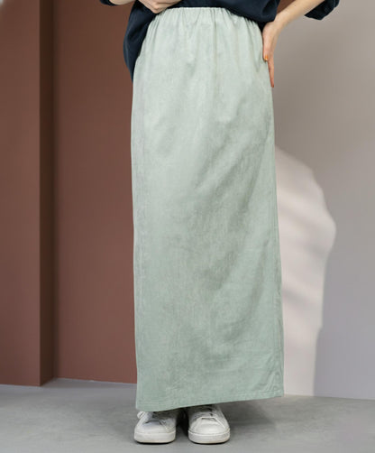 ストレッチスウェードライクIラインスカート