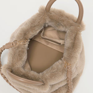 フェイクファー2WAY トートバッグ / ショルダーバッグ