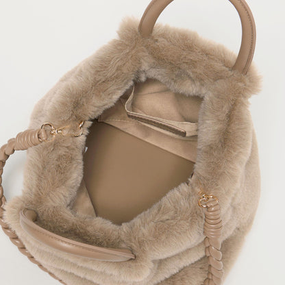 フェイクファー2WAY トートバッグ / ショルダーバッグ