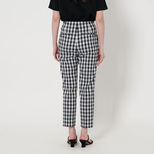 シャイニー ギンガムチェック パンツ