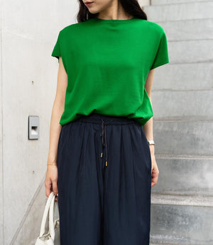 コンパクトフレンチスリーブニットT