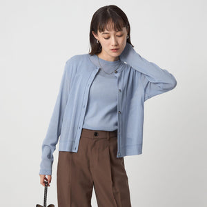 シアーラメ チュール カーディガン