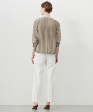 リヨセルナイロンワッシャー ノーカラーブルゾン