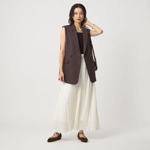 ツイードライク ジレ マシンウォッシャブル 帯電防止