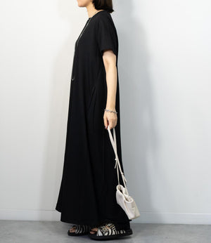 接触冷感フレアワンピース