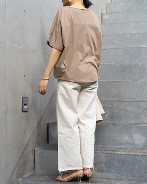 半袖コクーンカットソー