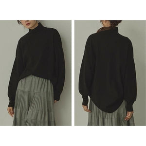 やわもちコクーンハイネックニット