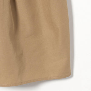 スタンドネック ペプラム フレンチスリーブ ブラウス