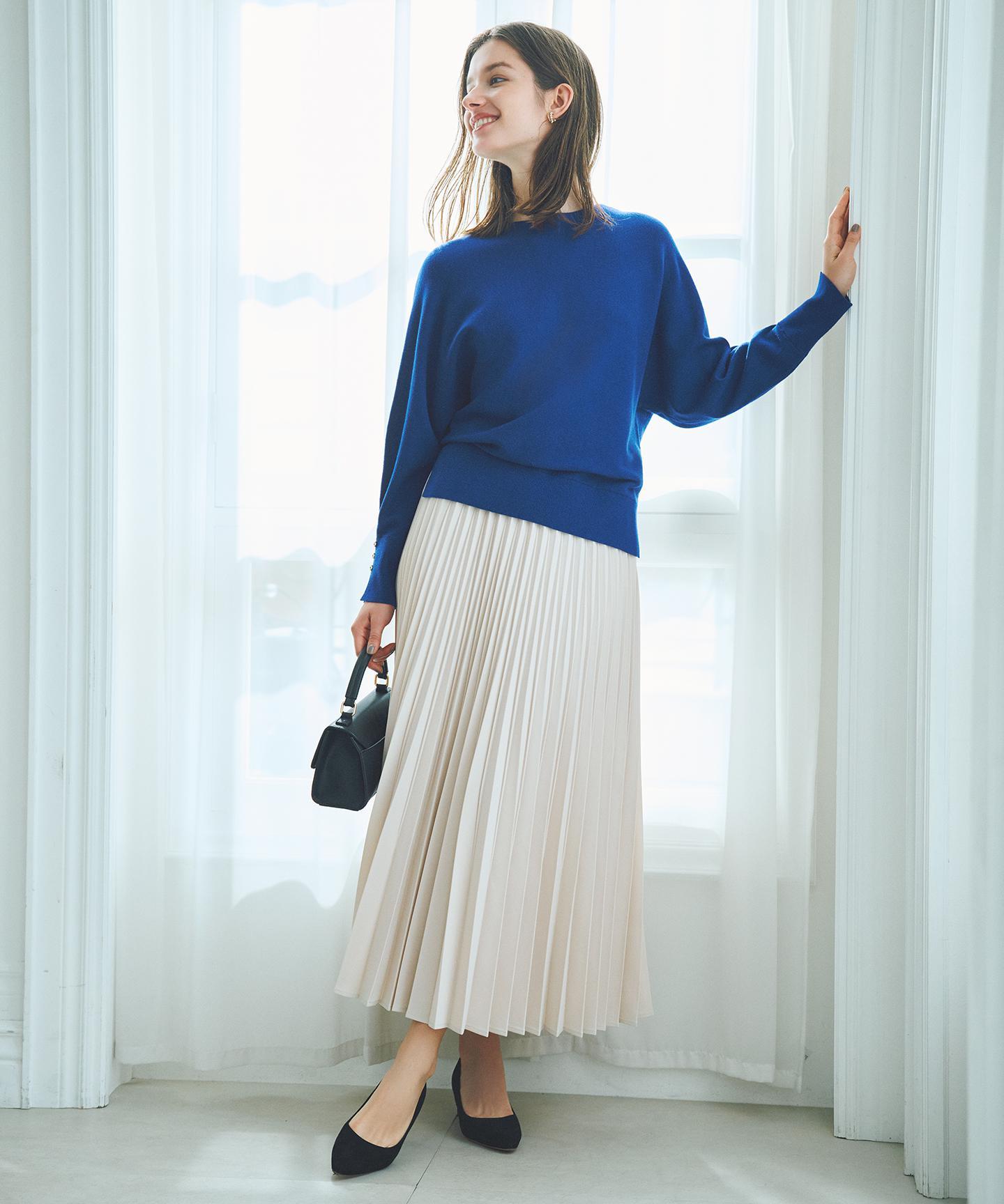 ウーステッドエステル  プリーツスカート