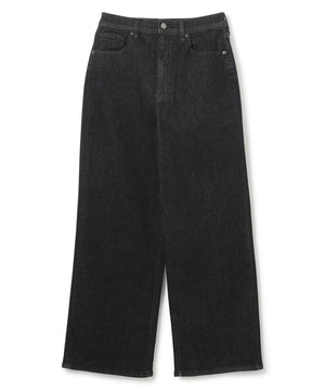 撥水 ワイドストレートデニム