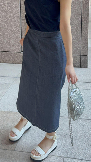 デニムステッチスカート