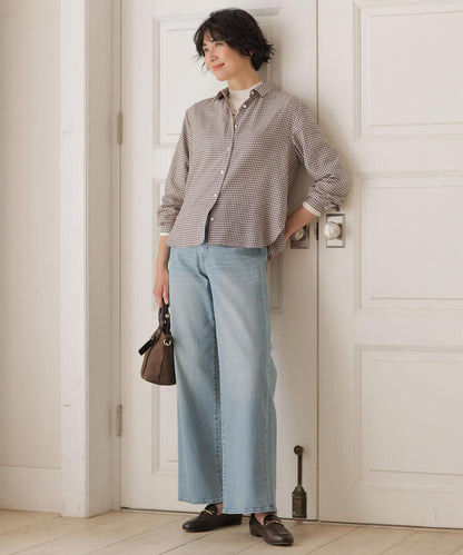 BASIC STRETCH DENIM ワイド ストレート デニム