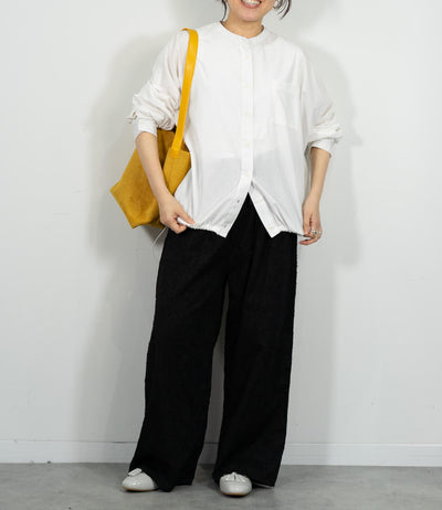 バルーンドロストコットンシャツ