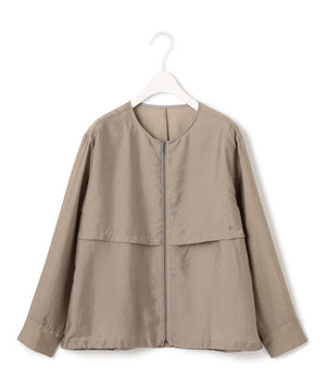 リヨセルナイロンワッシャー ノーカラーブルゾン