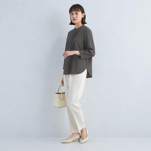 ピンタック 7分袖 ブラウス