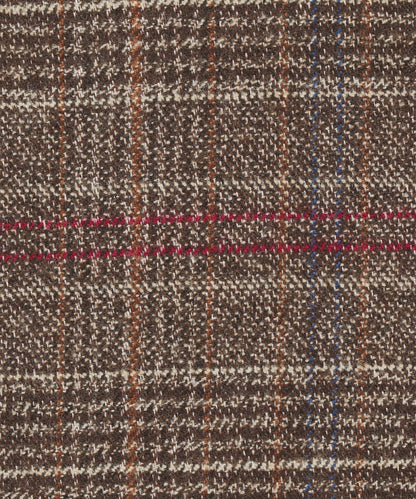 ワイドチェック柄ベルトパンツ