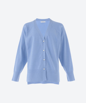 パールボタンVネックカーディガン