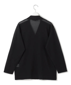 シアー ダブルブレスト ニット ジャケット